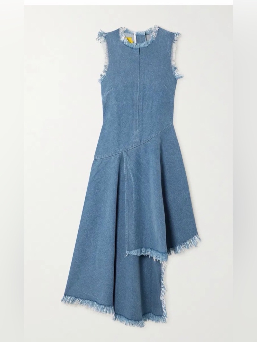 Marques Almeida Light Blue Frayed Denim Dress